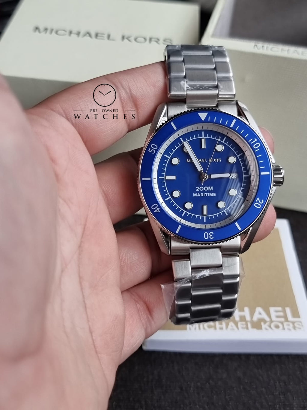 Michael Kors Maritime Three-Hand Date Stainless Steel Watch mk9160