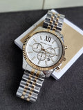 Michael Kors Women’s Chronograph Quartz Two-tone Stainless Steel Silver Dial 38mm Watch MK5955