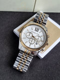 Michael Kors Women’s Chronograph Quartz Two-tone Stainless Steel Silver Dial 38mm Watch MK5955