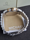 Michael Kors Women’s Chronograph Quartz Two-tone Stainless Steel Silver Dial 38mm Watch MK5955