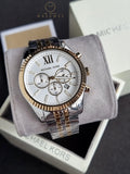 Michael Kors Women’s Chronograph Quartz Two-tone Stainless Steel Silver Dial 38mm Watch MK5955