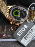 Hugo Boss Men’s Quartz Gold Stainless Steel Grey Dial 45mm Watch 1514051
