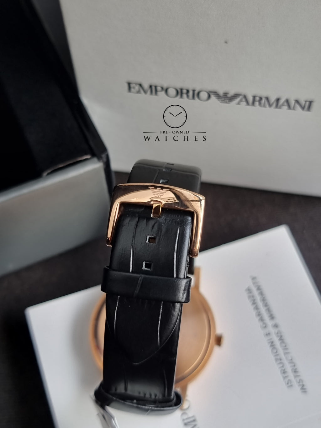 Emporio Armani Unisex Quartz Leather Strap White Dial 41mm Watch AR80015