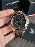 Tommy Hilfiger Men’s Quartz Leather Strap Black Dial 44mm Watch 1791836