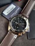 Tommy Hilfiger Men’s Quartz Leather Strap Black Dial 44mm Watch 1791836
