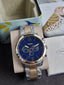Fossil BQ2407 Flynn Chronograph 48mm Blue Dial Two Tone Steel Men's Watch