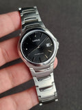 Lorus Sub Brand Of Seiko Gents Watch Silver Chain  Black Dial Quartz Watch