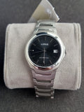 Lorus Sub Brand Of Seiko Gents Watch Silver Chain  Black Dial Quartz Watch