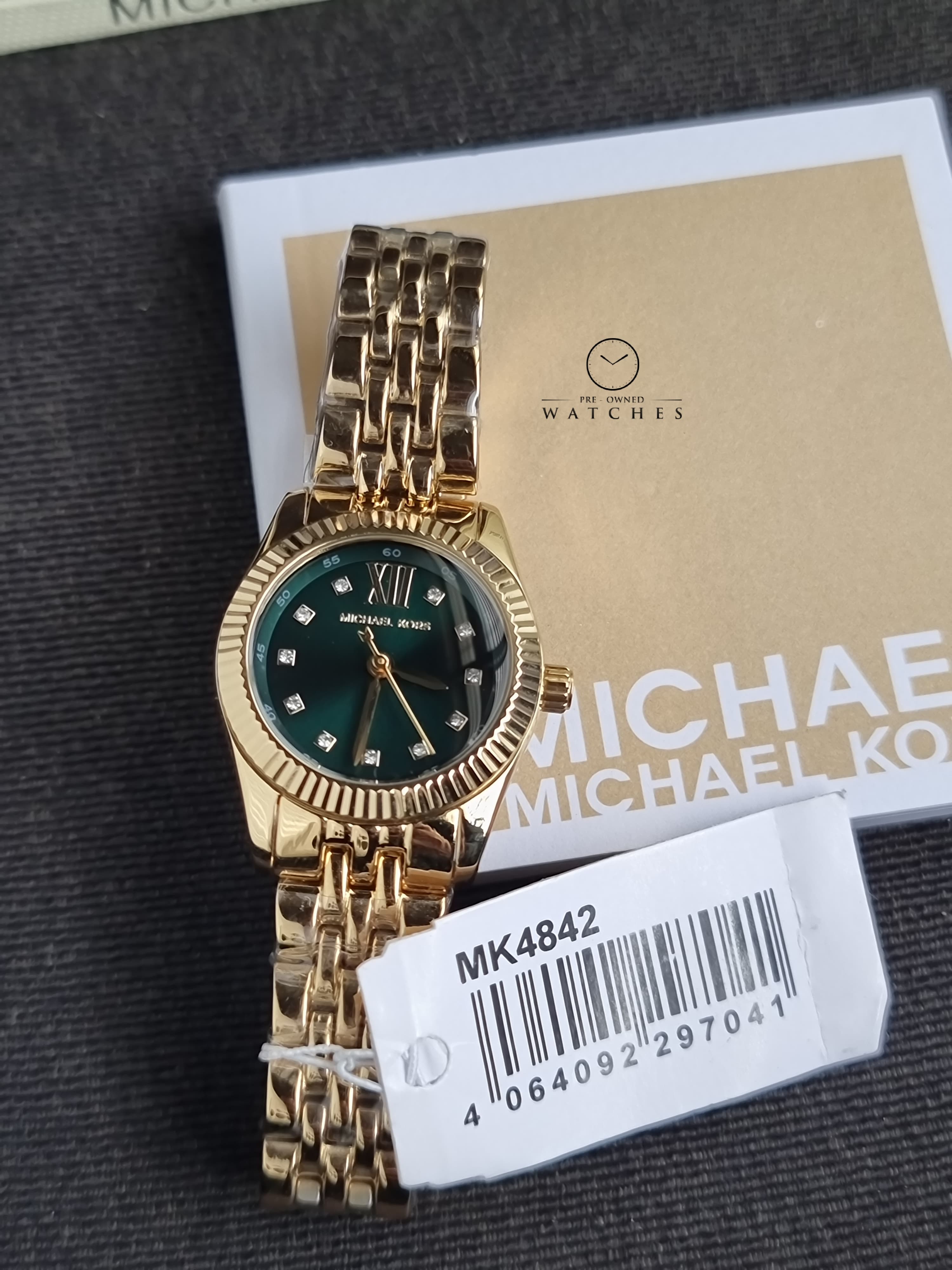 Michael Kors Stainless Steel Analog Green Dial Women's Watch-Mk4842