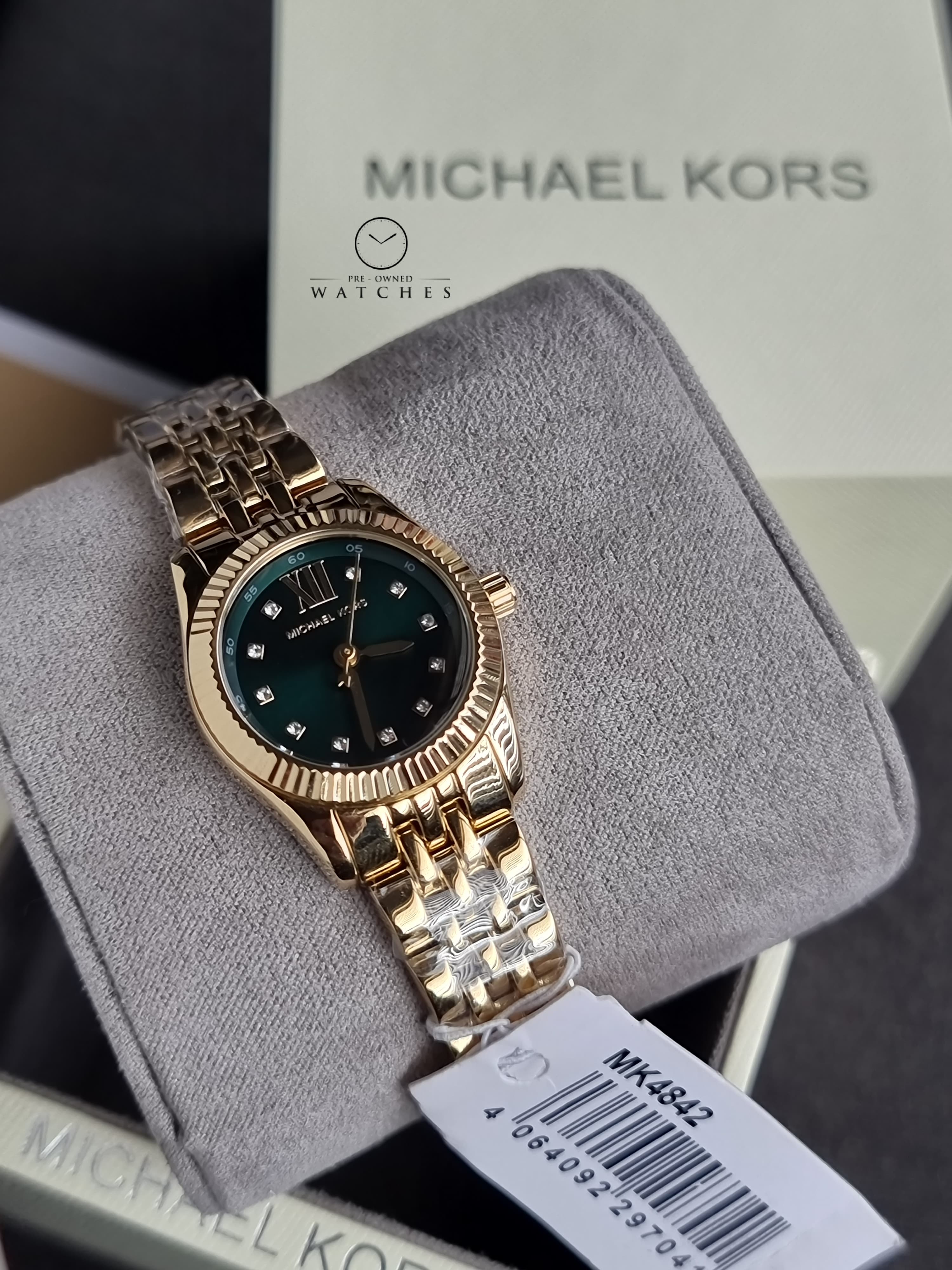 Michael Kors Stainless Steel Analog Green Dial Women's Watch-Mk4842