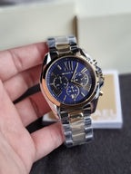Michael Kors Women’s Chronograph Quartz Stainless Steel Blue Dial 43mm Watch MK5976