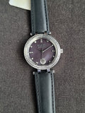 Versus Versace Ladies Watch Black Leather Strap Quartz Watch