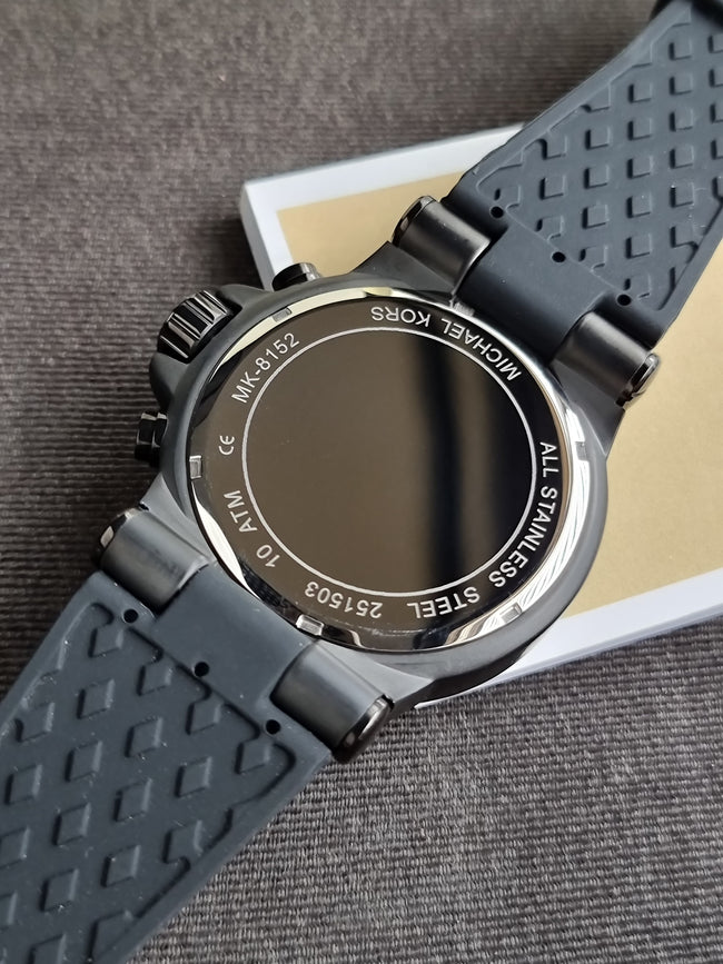 MICHAEL KORS Dylan Black Silicone Strap Men's Watch MK8152 Main Image