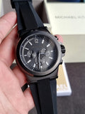 MICHAEL KORS Dylan Black Silicone Strap Men's Watch MK8152