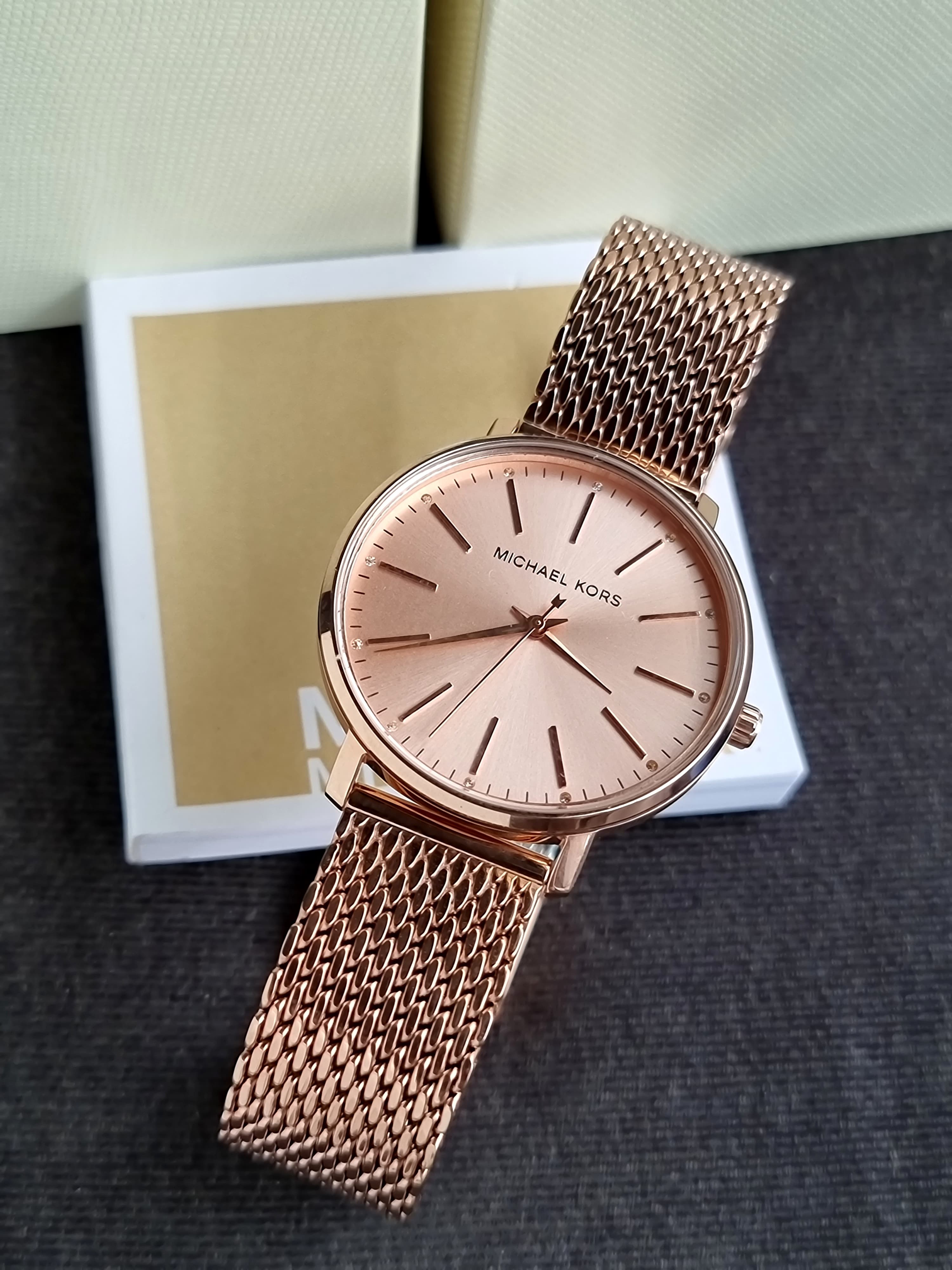 Michael Kors Women's Quartz Stainless Steel Rose Gold Dial 38mm