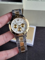 MICHAEL KORS Wyatt Chronograph Silver Dial Two-tone Men's Watch Item No. MK5934
