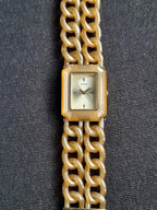 Guess Women's Peach Acrylic Chain Link Wrist Watch
