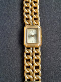 Guess Women's Peach Acrylic Chain Link Wrist Watch