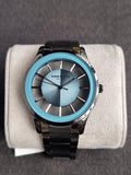 Kenneth Cole Men's Stainless Steel Silver-Blue Dial Watch KC50500006