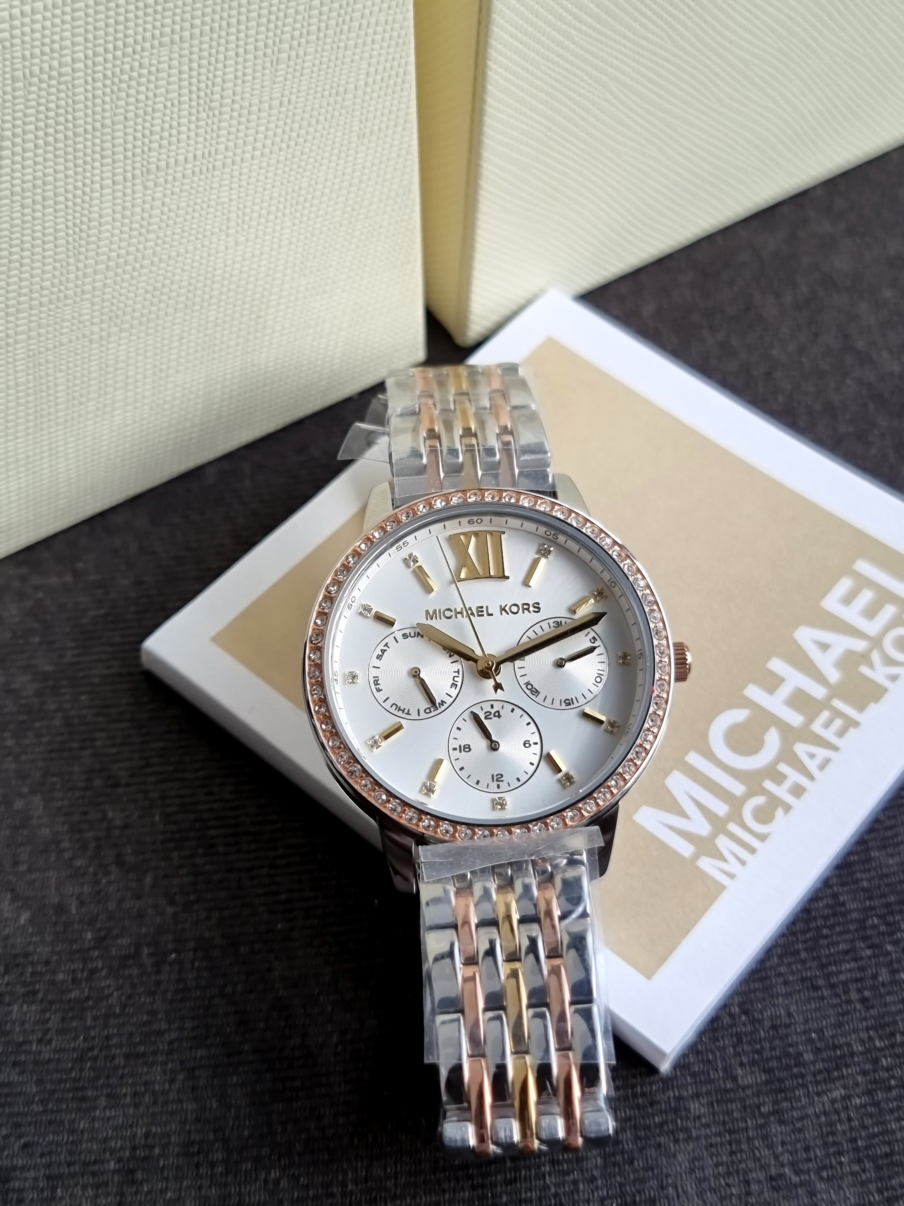 Silver Michael Kors Mk5955 Watch Two Tone Womens Silver Michael - Main Image