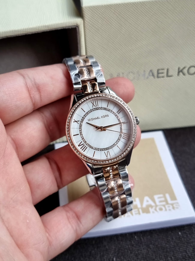Michael Kors Women's Lauryn Three-Hand Two-Tone Stainless Steel Watch Mk3979 Hover Image