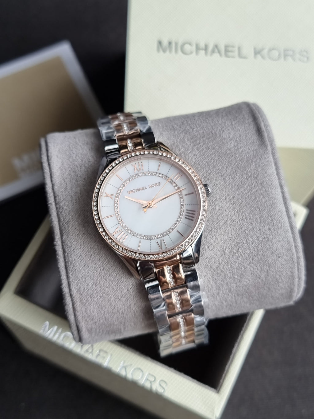 Michael Kors Women's Lauryn Three-Hand Two-Tone Stainless Steel Watch Mk3979