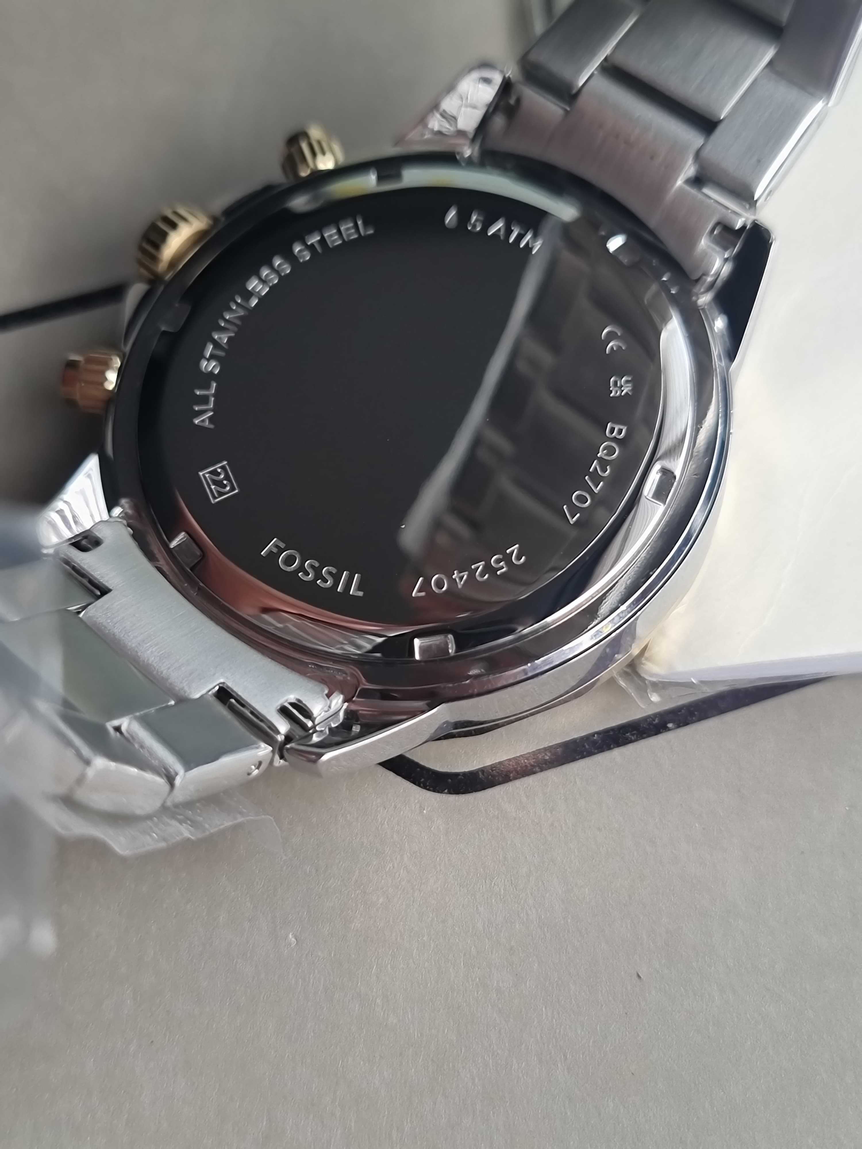 FOSSIL Men Bannon Multifunction Quartz Two-Tone Stainless Steel Watch BQ2707