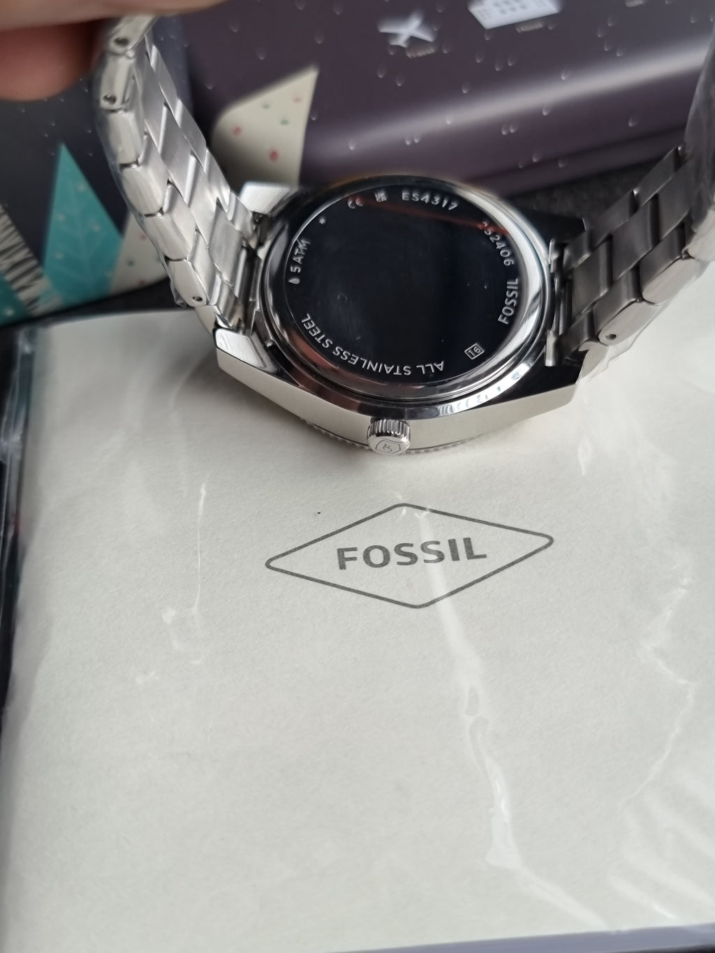 Fossil Women's Scarlette Mini Quartz Stainless Steel Three-Hand Watch, Color: Silver Glitz (Model: ES4317)