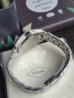Fossil Women's Scarlette Mini Quartz Stainless Steel Three-Hand Watch, Color: Silver Glitz (Model: ES4317)