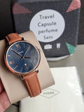 FOSSIL Jacqueline Blue Dial Ladies Leather Watch ES4274