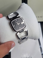 Gucci Women’s Swiss Made Quartz Stainless Steel Black Dial 32mm Watch YA125406