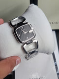 Gucci Women’s Swiss Made Quartz Stainless Steel Black Dial 32mm Watch YA125406
