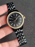 Ted baker Ladies Watch Black Dial Rose Gold Bezel 38mm Dial Quartz Watch