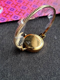 TORY BURCH TBW4029 Womens Reva Gold-Tone Stainless Steel Bangle Watch