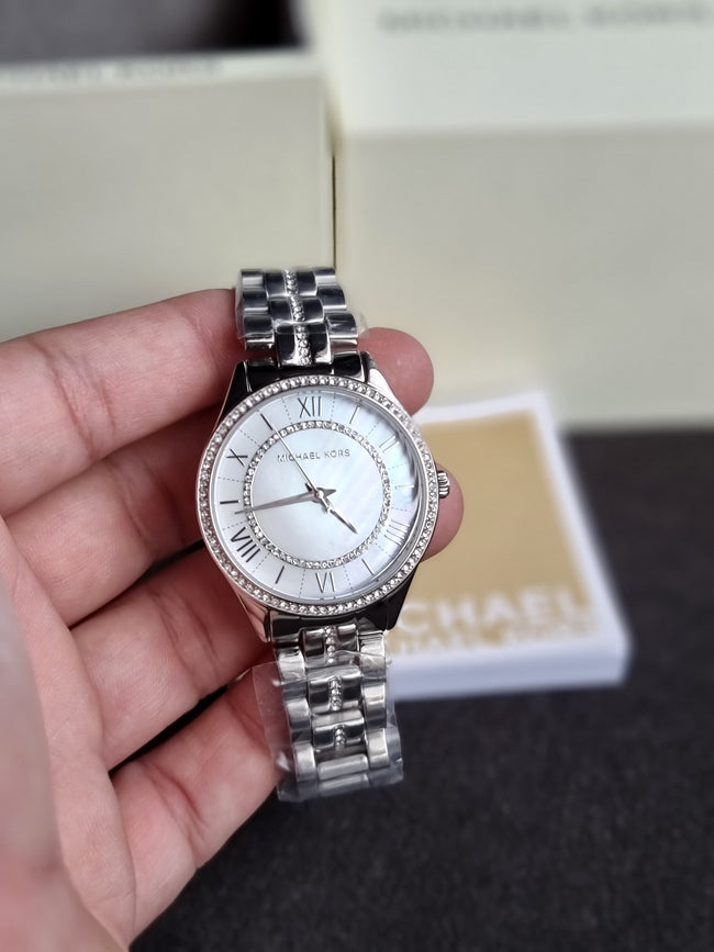 MICHAEL KORS  Lauryn Crystal Mother of Pearl Dial Ladies Watch Item No. MK3900 Hover Image