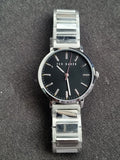 Ted baker Gents Watch Black Dial Silver Casing Silver Chain Quartz Watch