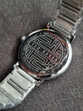 Ted baker Gents Watch Black Dial Silver Casing Silver Chain Quartz Watch