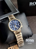 Hugo Boss Women’s Quartz Gold Stainless Steel Blue Dial 38mm Watch 1502677