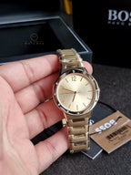 HUGO BOSS Stainless Steel Analog Gold Dial Women's Watch-1502715