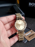 HUGO BOSS Stainless Steel Analog Gold Dial Women's Watch-1502715