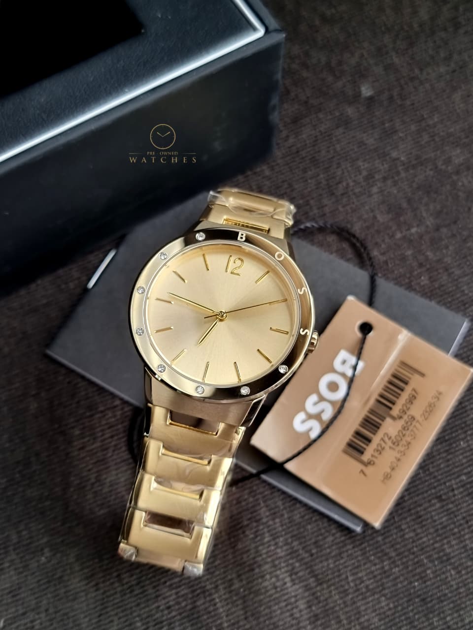 HUGO BOSS Stainless Steel Analog Gold Dial Women's Watch-1502715