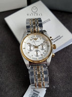 Emporio Armani Men’s Quartz Two-tone Stainless Steel Silver Dial 43mm Watch ARO396