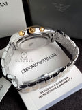 Emporio Armani Men’s Quartz Two-tone Stainless Steel Silver Dial 43mm Watch AR0396