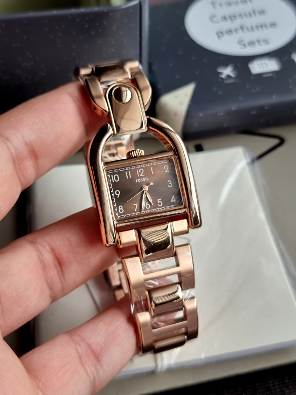 Harwell Three-Hand Rose Gold-Tone Stainless Steel Watch ES5328
