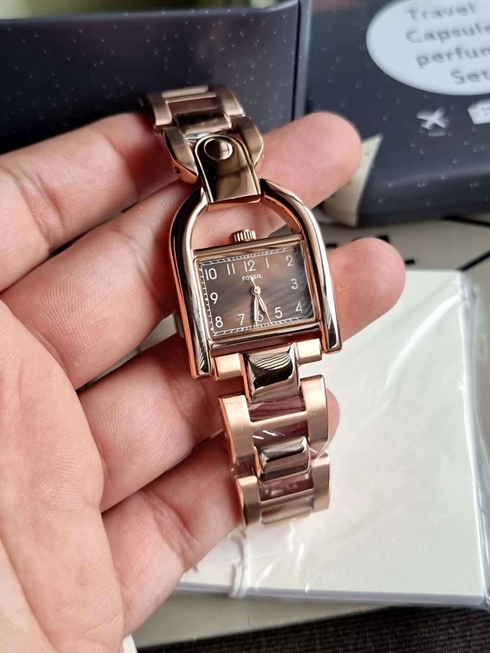 Harwell Three-Hand Rose Gold-Tone Stainless Steel Watch ES5328