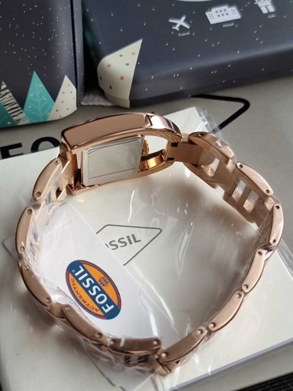 Harwell Three-Hand Rose Gold-Tone Stainless Steel Watch ES5328