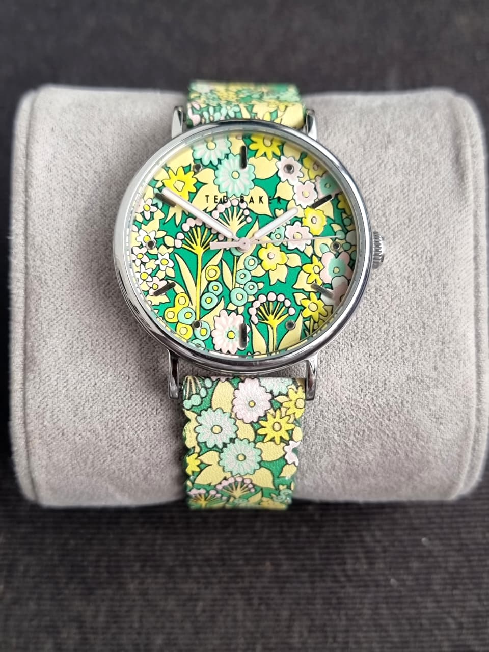 Ted baker Women's floral Printed Leather Strap Casual Watch 37mm Dial Quartz Watch