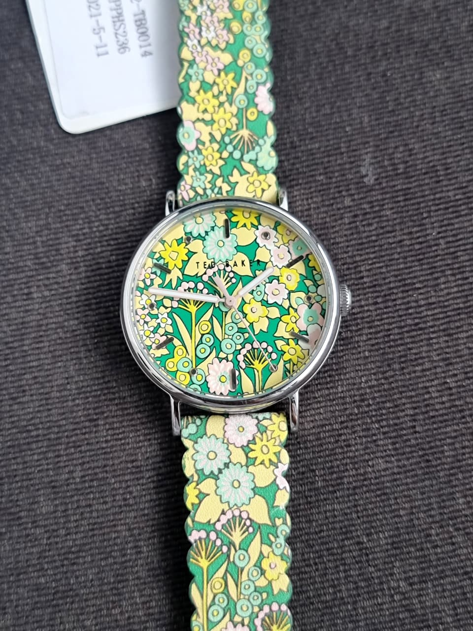 Ted baker Women's floral Printed Leather Strap Casual Watch 37mm Dial Quartz Watch