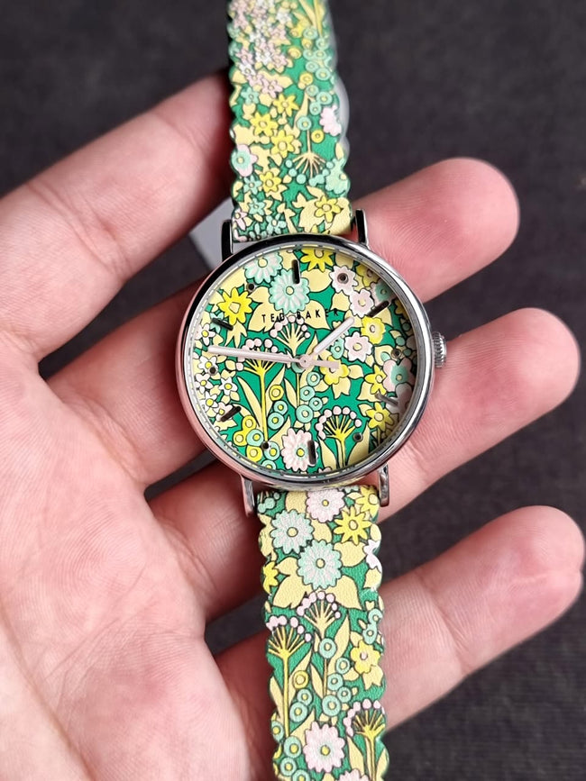 Ted baker Women's floral Printed Leather Strap Casual Watch 37mm Dial Quartz Watch Main Image
