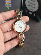 Fossil Women's Analogue Quartz Watch with Stainless Steel Strap BQ3852, Gold